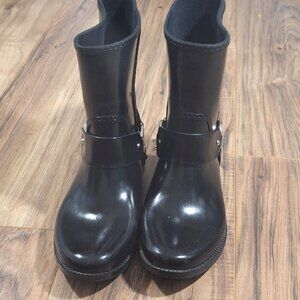 Michael Kors Black Rain Boots size 8